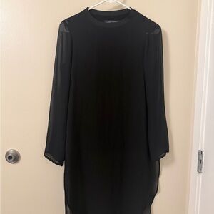 Zara Black Long Sleeve Dress